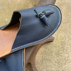 ❤️❤️Hender Scheme mens navy blue sandals. With custom Vibram soles. Size 43 men